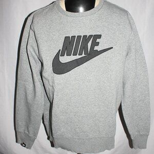 Vintage 90s Y2K Nike Swoosh Spellout Gray Crewneck Sweatshirt Men's X-Large